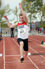 Mens under-20s triple jump, 2019 North Eastern Track and Field Champs., Middlesbrough. Photo:  David T. Hewitson/Sports for All Pics